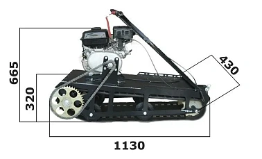 Мотобуксировщик XTREME-MOTORS "Конек-Горбунок" 6.5 л.с.
