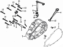 Крышка сцепления ДВИГАТЕЛЯ Racer RC300-GY8 Ranger, RC300CS Skyway 170FMN 300 cc